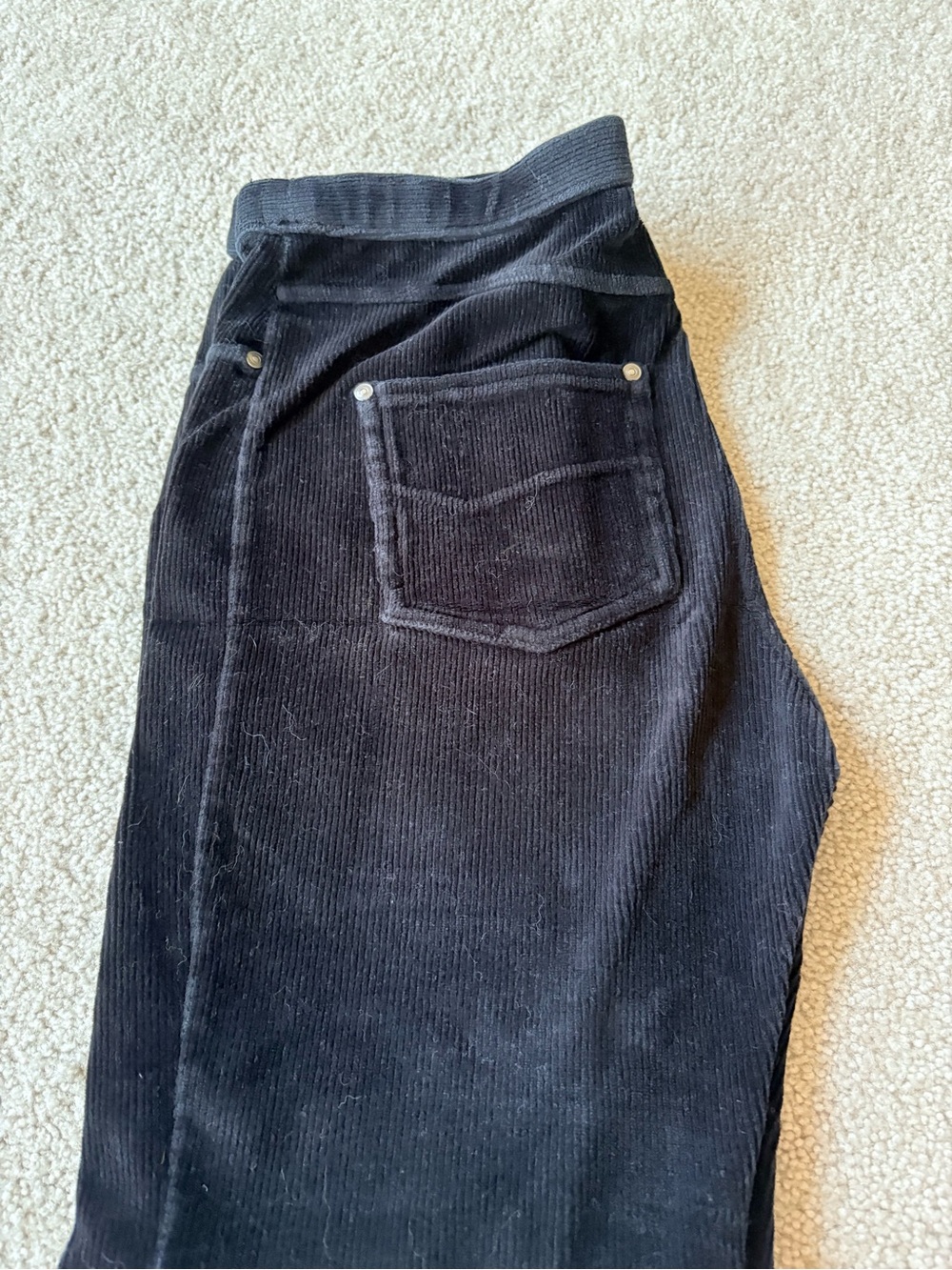 croft & barrow womens Black Corduroy Relaxed Jeans